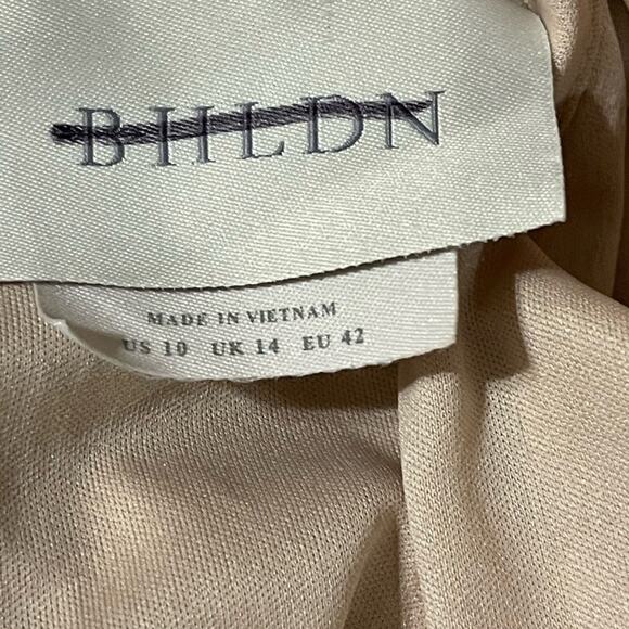 Anthropologie BHLDN Esme High Neck Satin Dress Size 10 Blush NWD FLAW - Picture 4 of 12